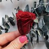 Роза 3,5 см темно-красная бордовая марсала (21) R21_112